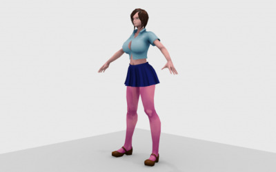 Anime Hot girl 3D-modell - Obj And Blender