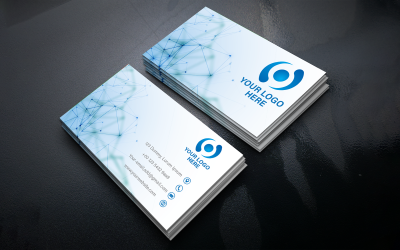 Diseño de tarjeta de presentación de tecnología creativa y moderna - Identidad corporativa