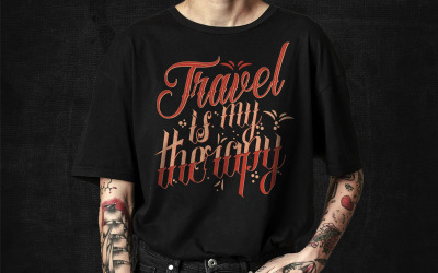 Il viaggio è la mia terapia Tipografia T Shirt Design Vector Design Images