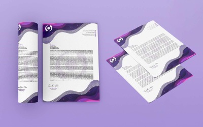 Kreativer flüssiger abstrakter Briefkopf mit Farbverlauf - Corporate Identity