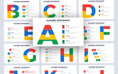 Modèle de diapositives Google d&amp;#39;infographie alphabétique de A à Z