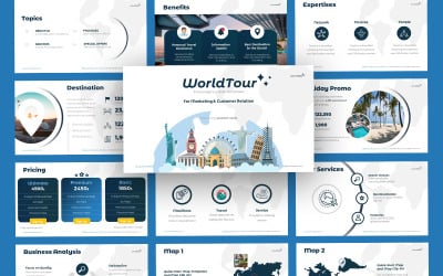 Modello di presentazione Google per l&amp;#39;agenzia di viaggi mondiale