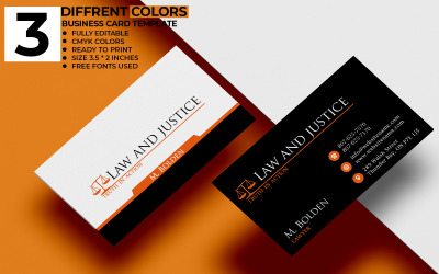 Plantilla de tarjeta de presentación creativa en naranja y negro