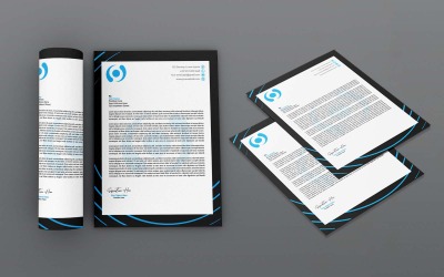Professionelles Briefpapier von Black Company – Corporate Identity