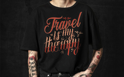 Reisen ist meine Therapie-Typografie-T-Shirt-Design-Vektor-Design-Bilder