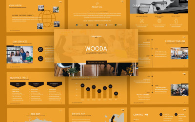 Wooda公司简介谷歌幻灯片模板