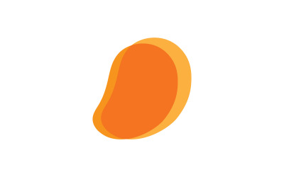 Icona del logo dell&amp;#39;illustrazione vettoriale della frutta del mango fresco V3