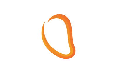 Icône du logo d&amp;#39;illustration vectorielle de mangue fraîche V5
