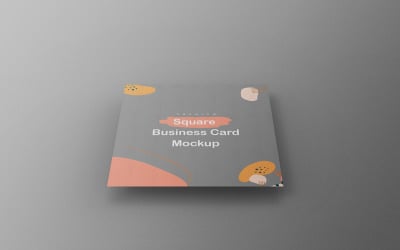 Makieta kwadratowej wizytówki szablon PSD tom 03