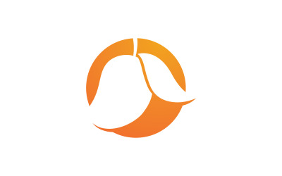 Mango fresco fruta vector ilustración logo icono V4