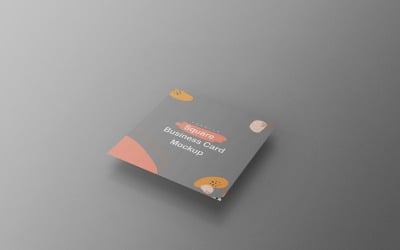 Square Business Card Mockup PSD Template Vol 01