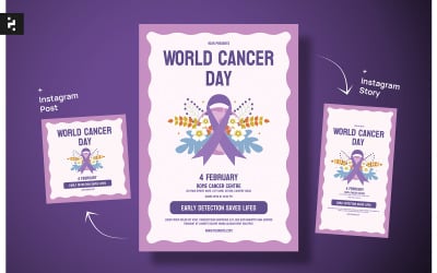 World Cancer Day Flyer Template