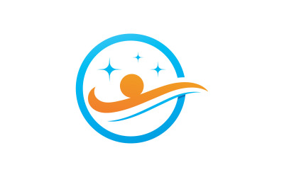 Community  network and social  Health Logo  icon design template V 17