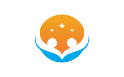 Community-Netzwerk und soziale Gesundheit Logo-Icon-Design-Vorlage V 10