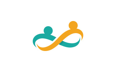 Community-Netzwerk und soziale Gesundheit Logo-Icon-Design-Vorlage V 19