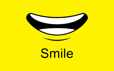 Glimlach emote Vector sjabloonontwerp V8