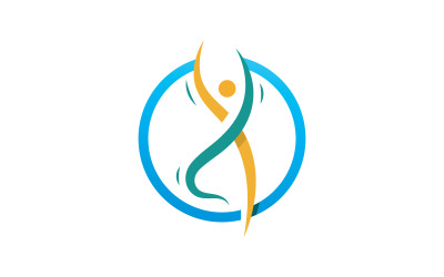 Közösségi hálózat és közösségi Egészségügyi logó ikon tervezősablon V 15