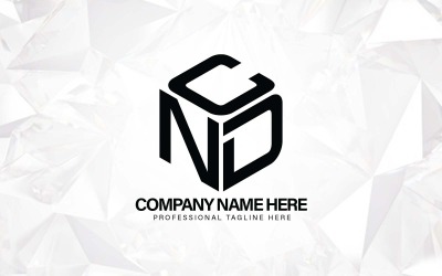 NDC drieletterig creatief logo met zeshoek - merkidentiteit