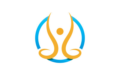 Plantilla de diseño de icono de logotipo de salud social y red comunitaria V 22