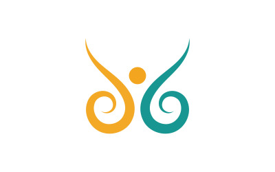 Plantilla de diseño de icono de logotipo de salud social y red comunitaria V 5