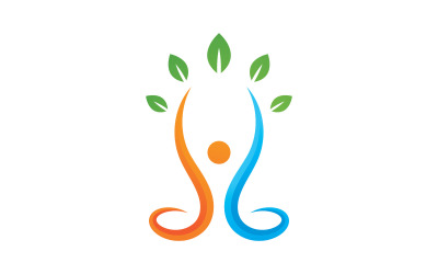 Rede comunitária e modelo de design de ícone de logotipo de saúde social V 4