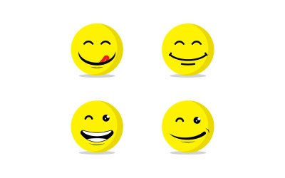 Sourire emote Vector Template Design V20