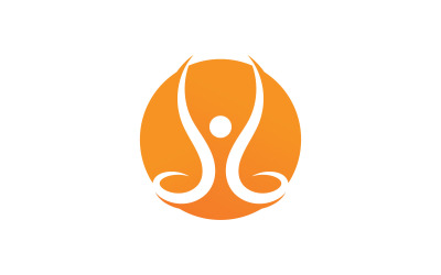 Topluluk ağı ve sosyal Sağlık Logo simgesi tasarım şablonu V 6