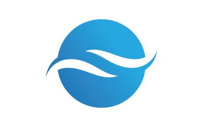 Wave vector illustration logo icon V10