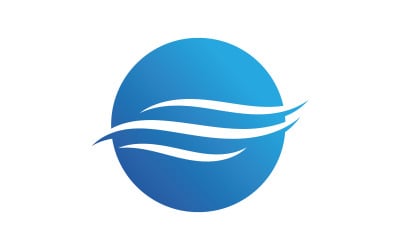 Wave vector illustration logo icon V11