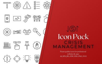 Crisis Management Icon Pack - Perfekt för ditt företag