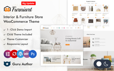 Furniart - 室内家具店 Elementor WooCommerce 响应式主题