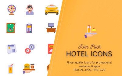 Hotel Icon Pack (40 kiváló minőségű ikon)