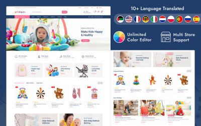 KidsCry – адаптивна тема для магазину дитячої моди та іграшок Prestashop