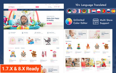 KidsCry - Адаптивная тема Prestashop для магазина детской одежды и игрушек