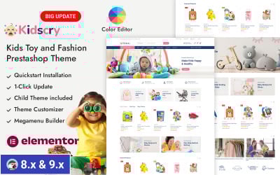 KidsCry - Barnmode och leksaksbutik Prestashop Responsive Theme