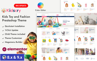 KidsCry - Çocuk Modası ve Oyuncak Mağazası Prestashop Duyarlı Teması