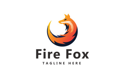 Logo lisa. Szablon logo Fire Fox