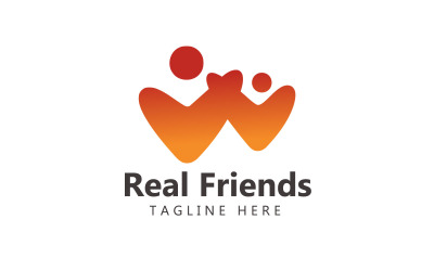Logotipo de treinos. Modelo de logotipo de amigos reais grátis