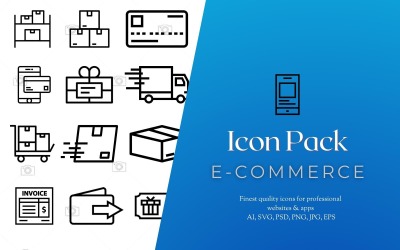 Pack d&amp;#39;icônes : 100 icônes de commerce électronique