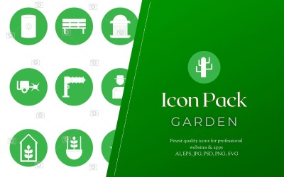 Pacote de ícones: 50 ícones de jardim