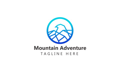 山标志，山冒险标志模板