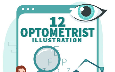 12 Ilustrace optometristy