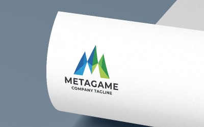 Logotipo de Meta Game Letter M Pro
