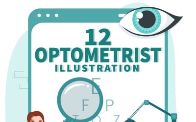 12 Optometrist Illustratie