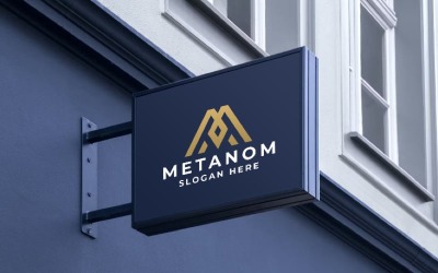 Plantilla de logotipo Metanom Letter M