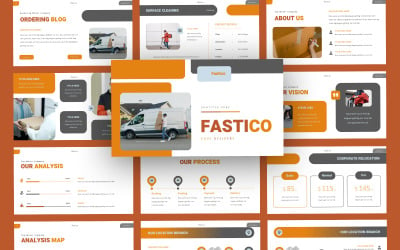 Шаблон Keynote для Fastico Delivery Courier