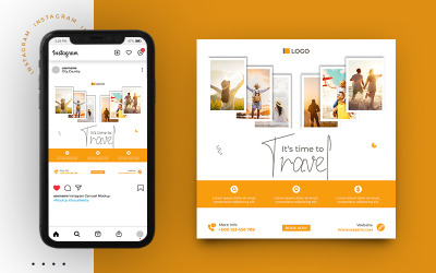 Travel And Tourism Instagram Post And Social Media Banner