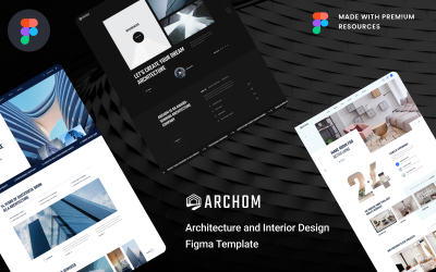 Archom - Modelo Figma de Arquitetura Moderna e Interiores