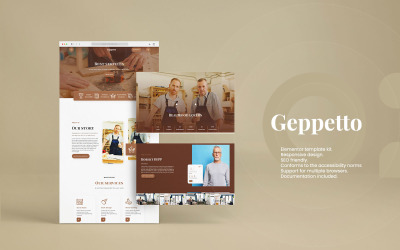 Geppetto Carpenter &amp;amp; Craftsman Elementor Kit Wordpress Website.