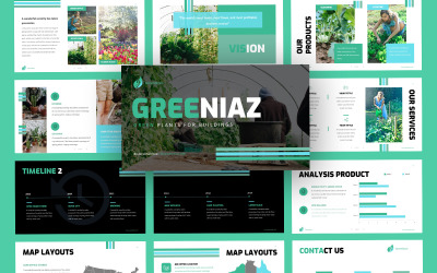 Greeniaz Planteringstjänster PowerPoint-mall